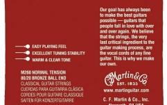 Corzi chitară clasică Martin Guitars M260 Classical Normal Tension Bronze Ball End