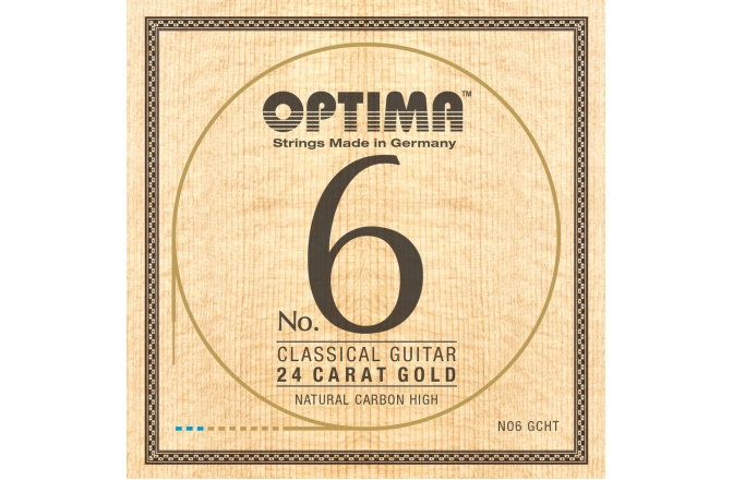Corzi chitară clasică Optima Corzi chitara clasica No. 6 24 Karat Gold Satz Carbon Gold high