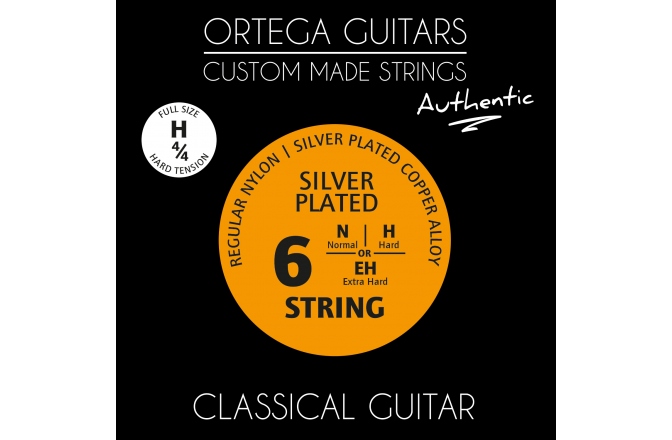 Corzi chitară clasică Ortega CMS "Authentic" for Classical Guitar - 4/4 Scale / Regular Nylon / Hard Tension .028/.044