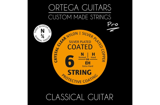 Corzi chitară clasică Ortega CMS Pro for Classical Guitar - 3/4 Scale / Crystal Nylon / Normal Tension .029/.047