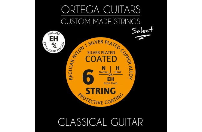 Corzi chitară clasică Ortega CMS "Select" for Classical Guitar - 4/4 Scale / Regular Nylon / Extra Hard Tension .028/.044