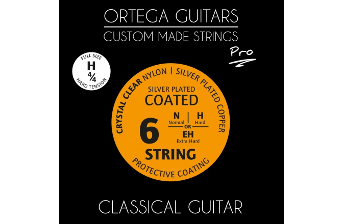Corzi chitară clasică Ortega CMS"Pro" for Classical Guitar - 4/4 Scale / Crystal Nylon / Hard Tension .028/.044