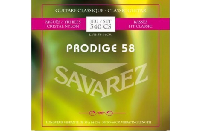 Corzi chitară clasică Savarez Corzi chitara clasica Prodige 38 1/8-3/4 3/4-7/8 Nylon Gw