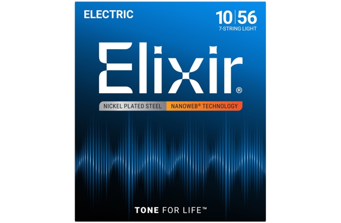 Corzi chitară electrică 7 corzi Elixir Nanoweb Electric 7- String Light 12057