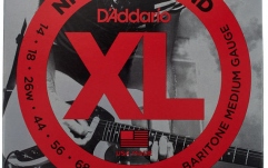 Set de corzi pentru chitara electrica bariton Daddario EXL157 Baritone Medium 14-68