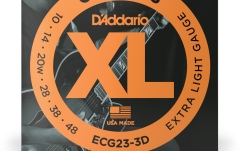 Corzi chitară electrică Daddario ECG23 Chromes Flat Wound Extra Light 10-48 3 Sets