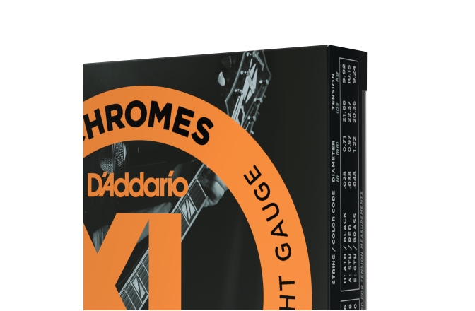 Corzi chitară electrică Daddario ECG23 Chromes Flat Wound Extra Light 10-48 3 Sets