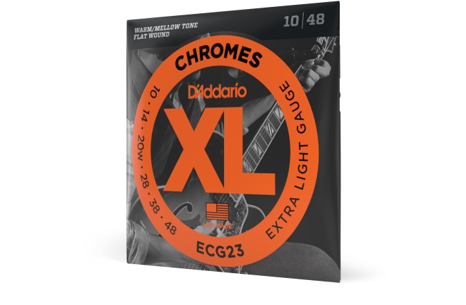 Corzi chitară electrică Daddario ECG23 Chromes Flat Wound Extra Light 10-48