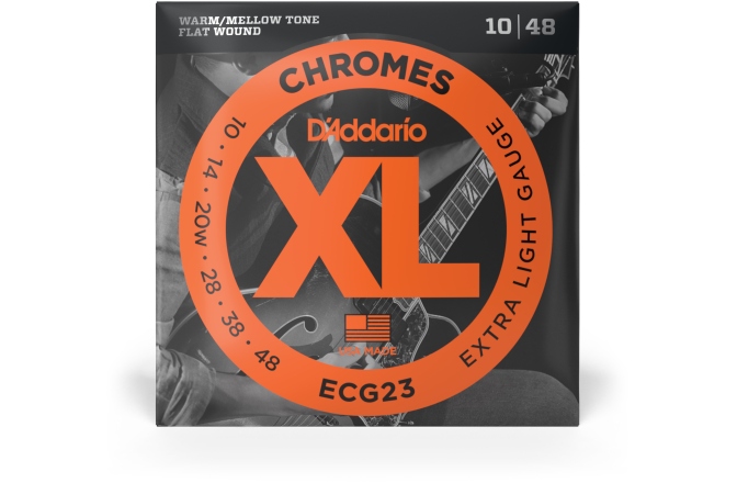 Corzi chitară electrică Daddario ECG23 Chromes Flat Wound Extra Light 10-48