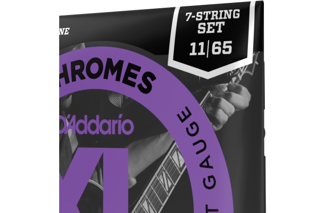 Corzi chitară electrică Daddario ECG24-7 Chromes Flat Wound 7-String Jazz Light 11-65