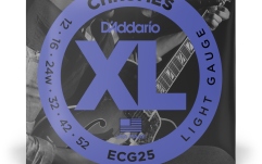 Corzi chitară electrică Daddario ECG25 Chromes Flat Wound Light 12-52