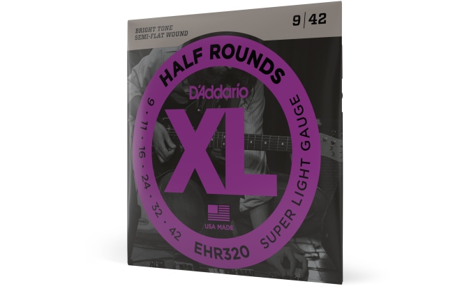 Corzi chitară electrică Daddario EHR320 Half Round Super Light 9-42