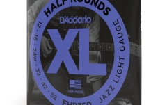 Corzi chitară electrică Daddario EHR350 Half Round Jazz Light 12-52