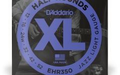 Corzi chitară electrică Daddario EHR350 Half Round Jazz Light 12-52