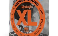 Corzi chitară electrică Daddario EJ20 Nickel Wound Jazz Extra Light 10-49