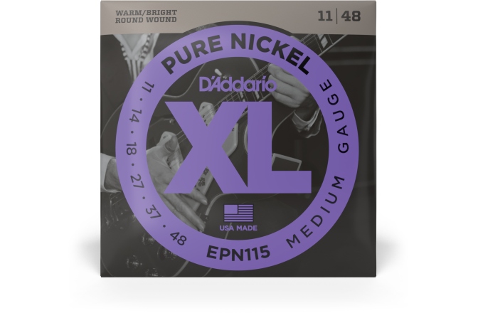 Corzi chitară electrică Daddario EPN115 Pure Nickel Blues/Jazz Rock 11-48