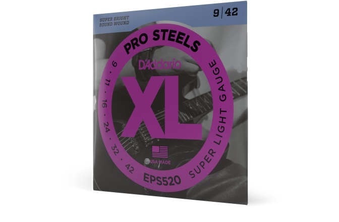 Corzi chitară electrică Daddario EPS520 ProSteels Super Light 09-42