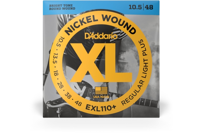 Corzi chitară electrică Daddario EXL110+ Nickel Wound Regular Light Plus 10.5-48