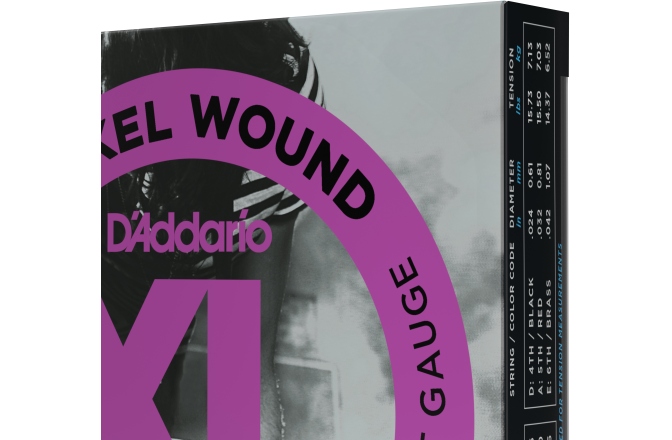 Corzi chitară electrică Daddario EXL120-3D Nickel Wound Super Light 09-42 3 Sets