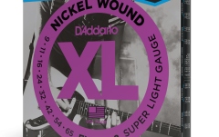 Corzi chitară electrică Daddario EXL120-8 8-String Nickel Wound Super Light 09-65