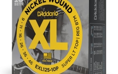 Corzi chitară electrică Daddario EXL125-10P Nickel Wound Super Light Top/Regular Bottom 09-46 