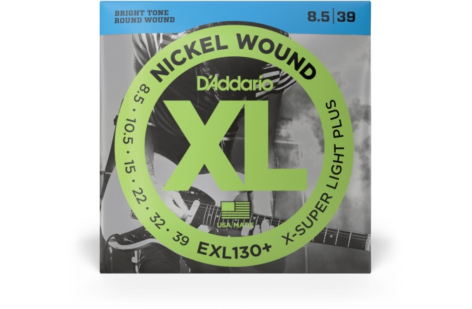 Corzi chitară electrică Daddario EXL130+ Nickel Wound Extra-Super Light Plus 8.5-39