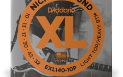Corzi chitară electrică Daddario EXL140-10P Nickel Wound Light Top/Heavy Bottom 10-52 