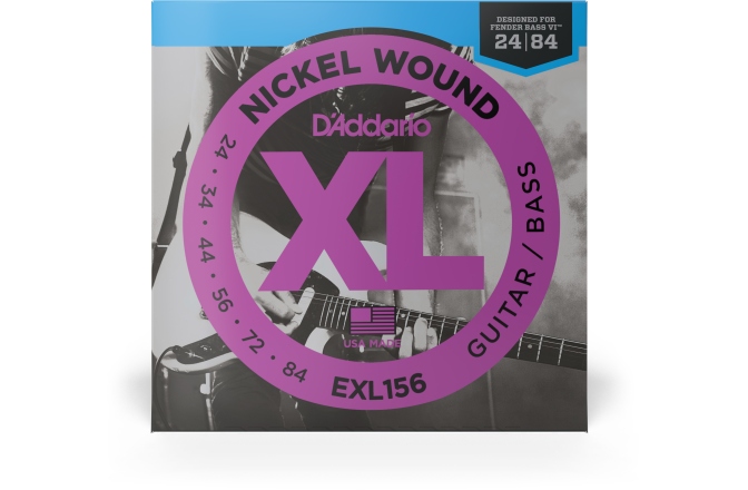Corzi chitară electrică Daddario EXL156 Nickel Wound Electric Guitar/Bass Fender Nickel Wound Bass VI 24-84