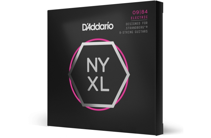 Corzi chitară electrică Daddario NYXL0984SB Nickel Wound Strandberg 8-String Super Light 09-84