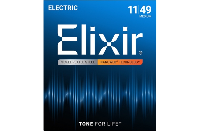Corzi chitară electrică Elixir Nanoweb Electric Medium 12102