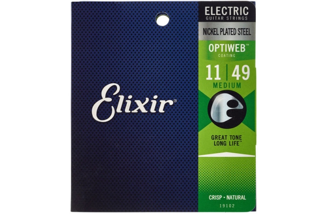 Corzi chitară electrică Elixir Optiweb Electric Nickel Plated Medium 19102