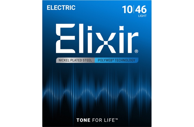 Corzi chitară electrică Elixir Polyweb Electric Nickel Plated Light 12050