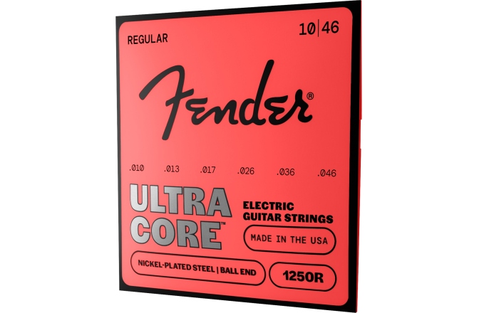 Corzi chitară electrică Fender 1250 Ultracore™ Guitar Strings Nickel Plated Steel Ball End 1250R Gauges .010-.046 (6)