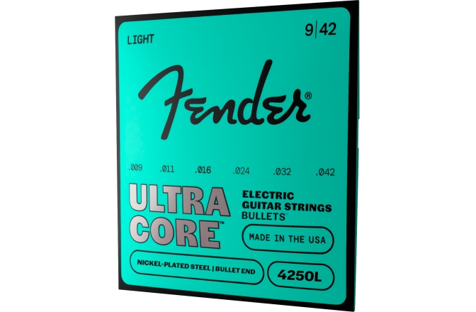 Corzi chitară electrică Fender 4250 Ultracore™ Guitar Strings Nickel Plated Steel Bullet End 4250L Gauges .009-.042 (6)
