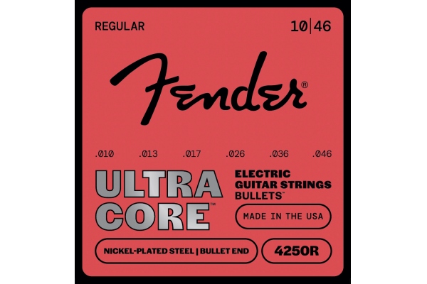 4250 Ultracore&trade; Guitar Strings Nickel Plated Steel Bullet End 4250R Gauges .010-.046 (6)