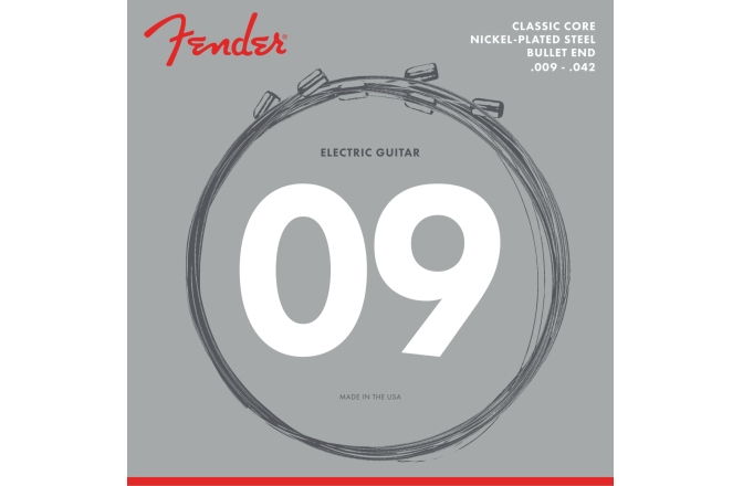 Corzi chitara electrică Fender Classic Core Electric Guitar Strings 3255L Nickel Plated Steel Bullet Ends (.009-.042)