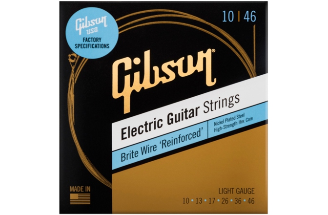Corzi chitară electrică Gibson SEG-BWR10 Brite Wire Reinforced Electric Guitar Strings 10-46 Light