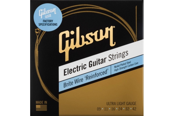 SEG-BWR9 Brite Wire Reinforced Electric Guitar Strings 9-42 Ultra-Light SEG-BWR9 Brite Wire Reinforced Electric Guitar Strings 9-42 Ultra-Light