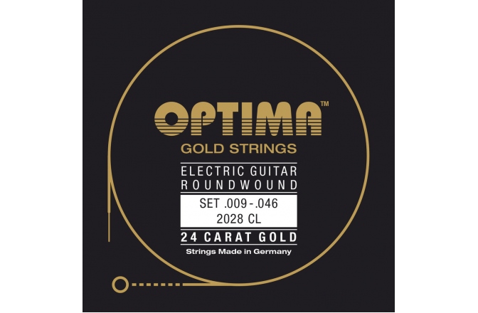 Corzi chitară electrică Optima  Gold strings round wound Set