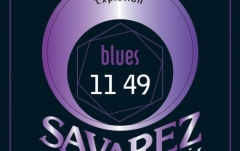 Corzi chitară electrică Savarez Corzi chitara electrica Hexagonal Explosion Nickel Blues .011-.049