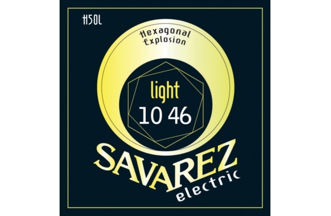 Corzi chitară electrică Savarez Corzi chitara electrica Hexagonal Explosion Nickel Light .010-.046