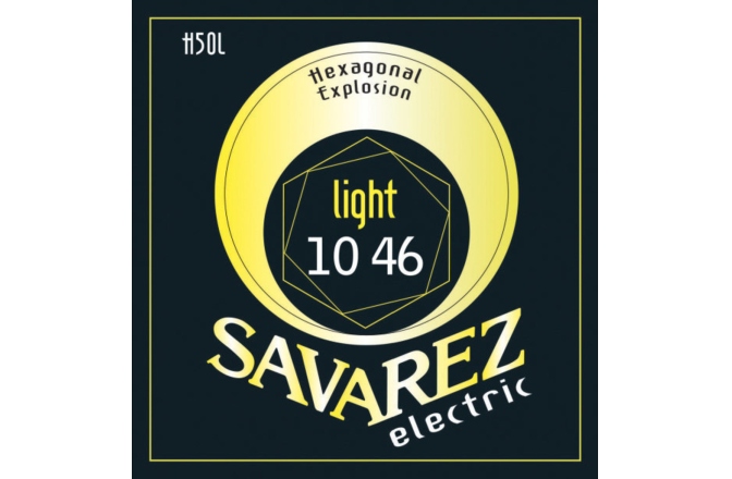 Corzi chitară electrică Savarez Corzi chitara electrica Hexagonal Explosion Nickel Light .010-.046