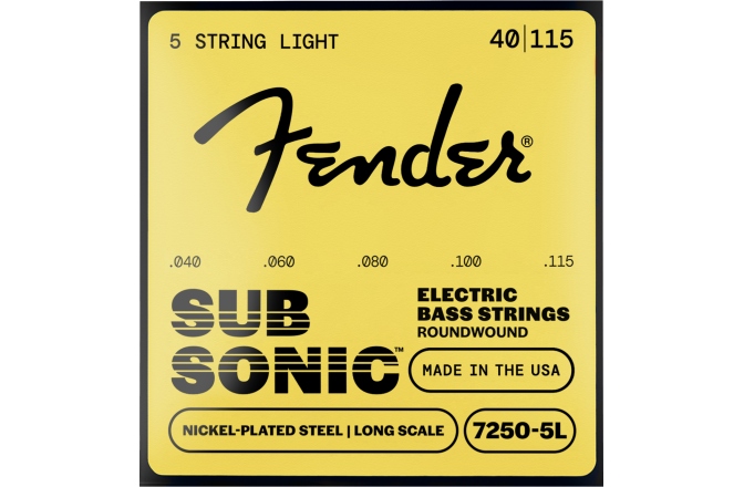Corde per basso Fender Super 7250-5L 40-115