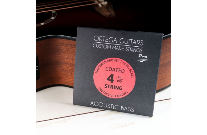 Corzi de bas Ortega Corzi custom "Pro" pt bas acustic cu 4 corzi - Long Scale 34" / Ph Bronze / .045/.100