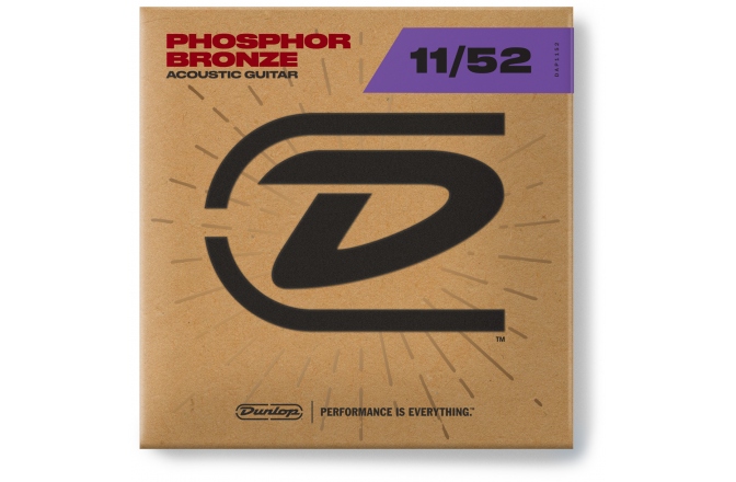 Corzi de chitară acustică Dunlop Phosphor Bronze 11-52 Medium Light