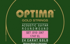Corzi de chitară acustică Optima Acoustic Round wound 24K 1747EL