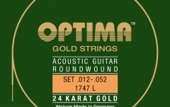 Corzi de chitara acustica Optima Acoustic Round wound 24K 1747L
