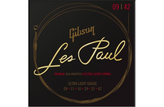 Corzi de Chitară Electrică Gibson Les Paul Premium Electric Ultra Lite SEG-LES9 9-42