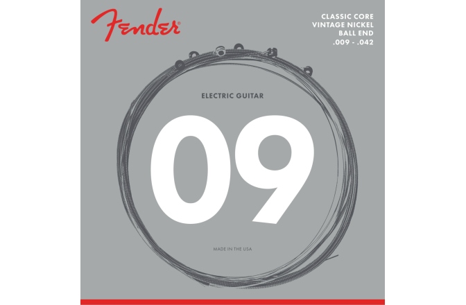 Corzi de Chitară Fender Classic Core Electric Guitar Strings 155L Vintage Nickel Ball Ends (.009-.042)