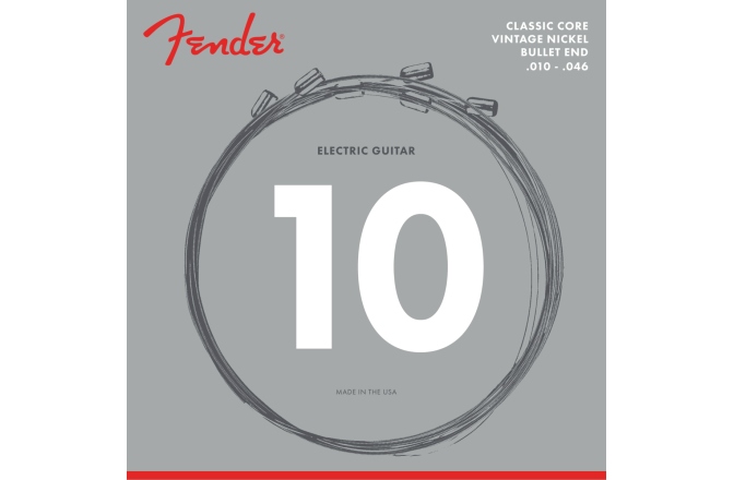 Corzi de Chitară Fender Classic Core Electric Guitar Strings 3155R Vintage Nickel Bullet Ends (.010-.046)